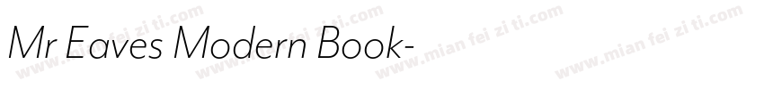 Mr Eaves Modern Book字体转换